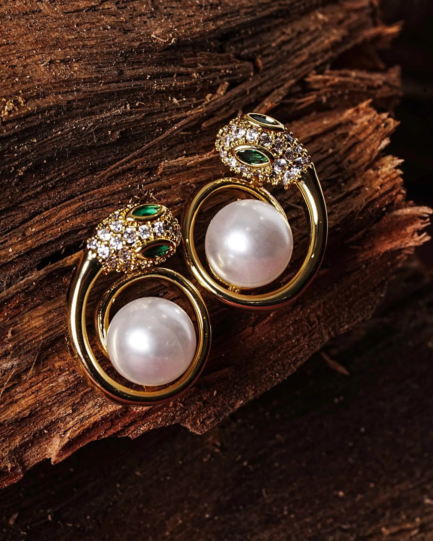 Serpentine Pearl Studs
