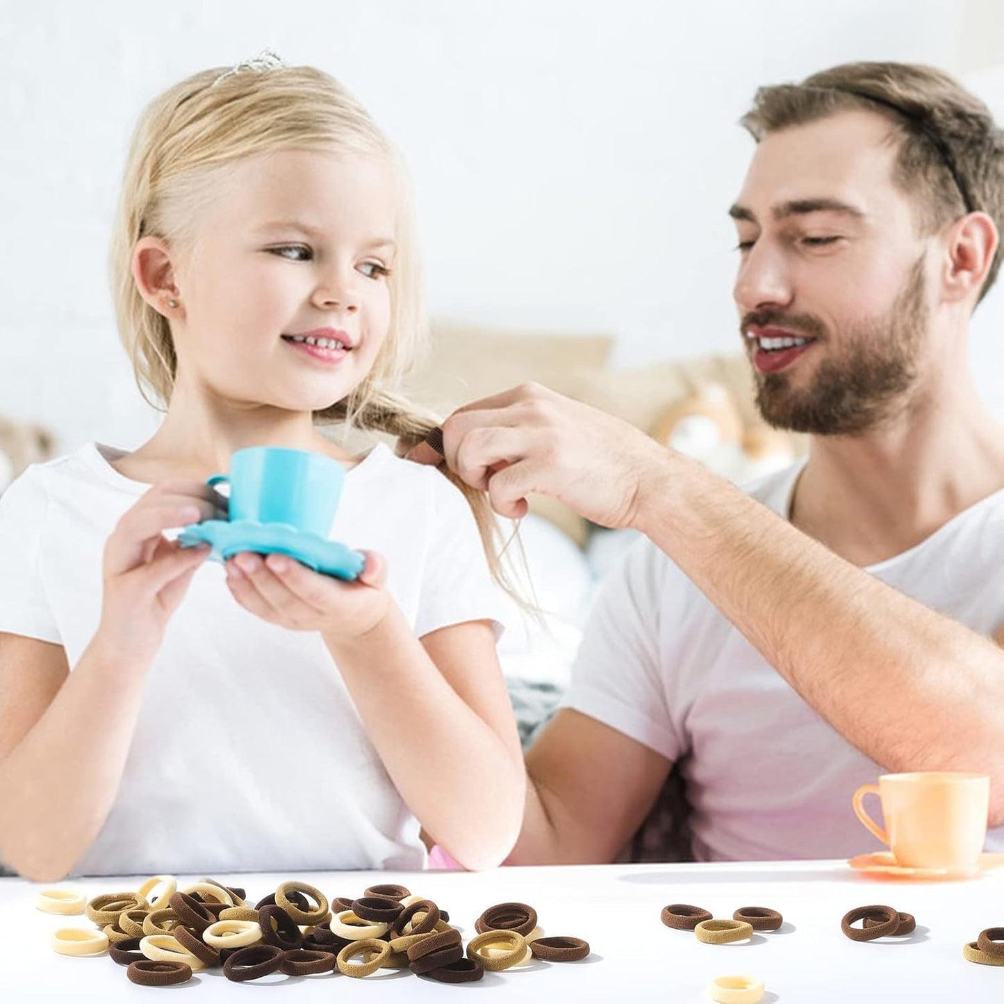 100 pcs Kids Hair Ties for Girls | Soft Elastic Ponytail Holders for Baby & Toddlers