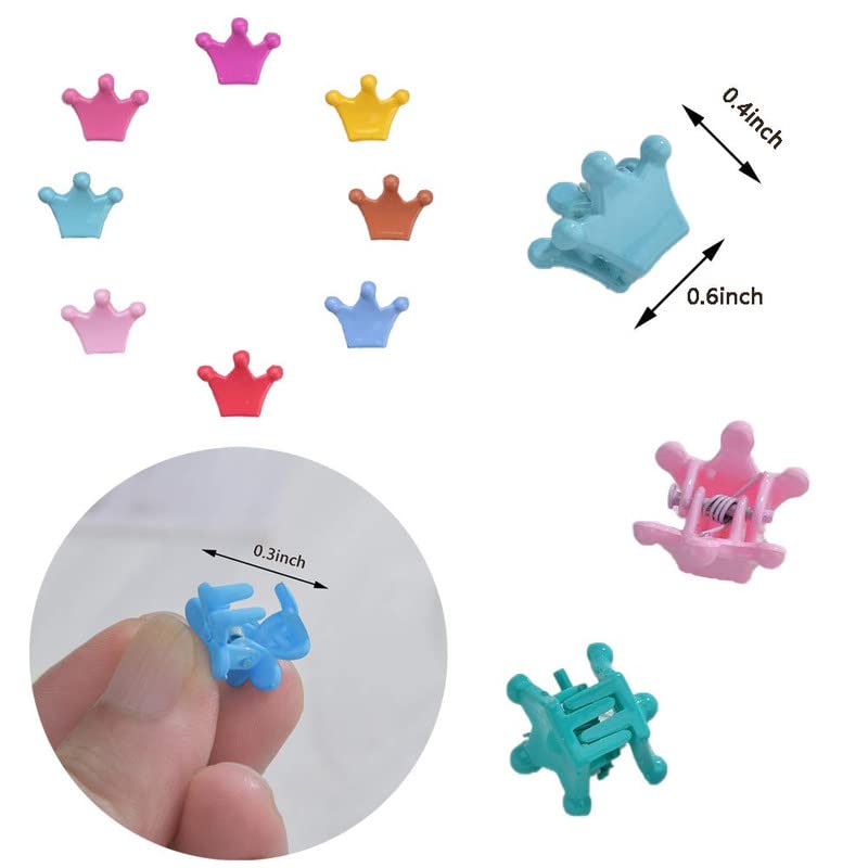 50pcs Crown shape Mini claw clips for kids