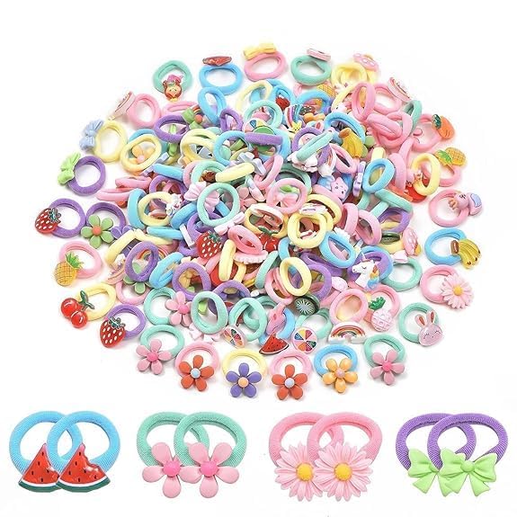 12 pcs Cartoon Hair Bands for babies,girls and kids