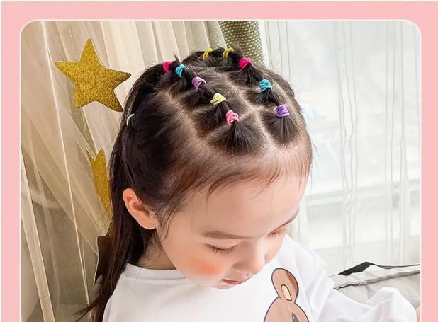 100 Pcs Black Baby Hair Ties for kids girl and babies