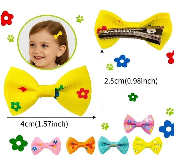 12pcs card  Kids Bow Hair Clips with Alligator Clip for kids and girls