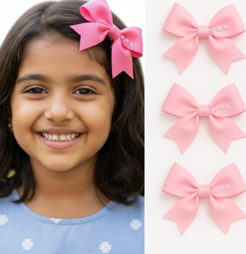 3pcs Cute Kids Bow alligator clip for girls and kids