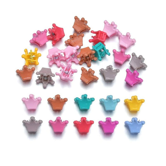 50pcs Crown shape Mini claw clips for kids
