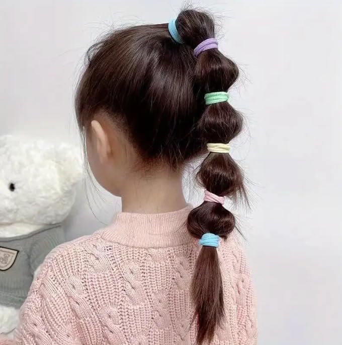 100 Pcs Black Baby Hair Ties for kids girl and babies