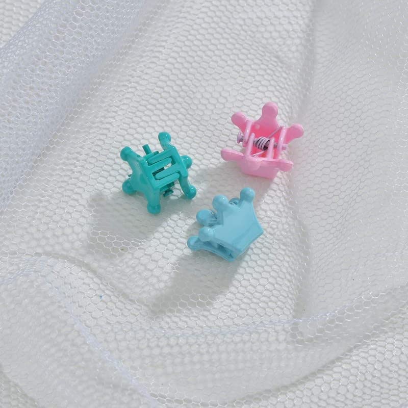 50pcs Crown shape Mini claw clips for kids