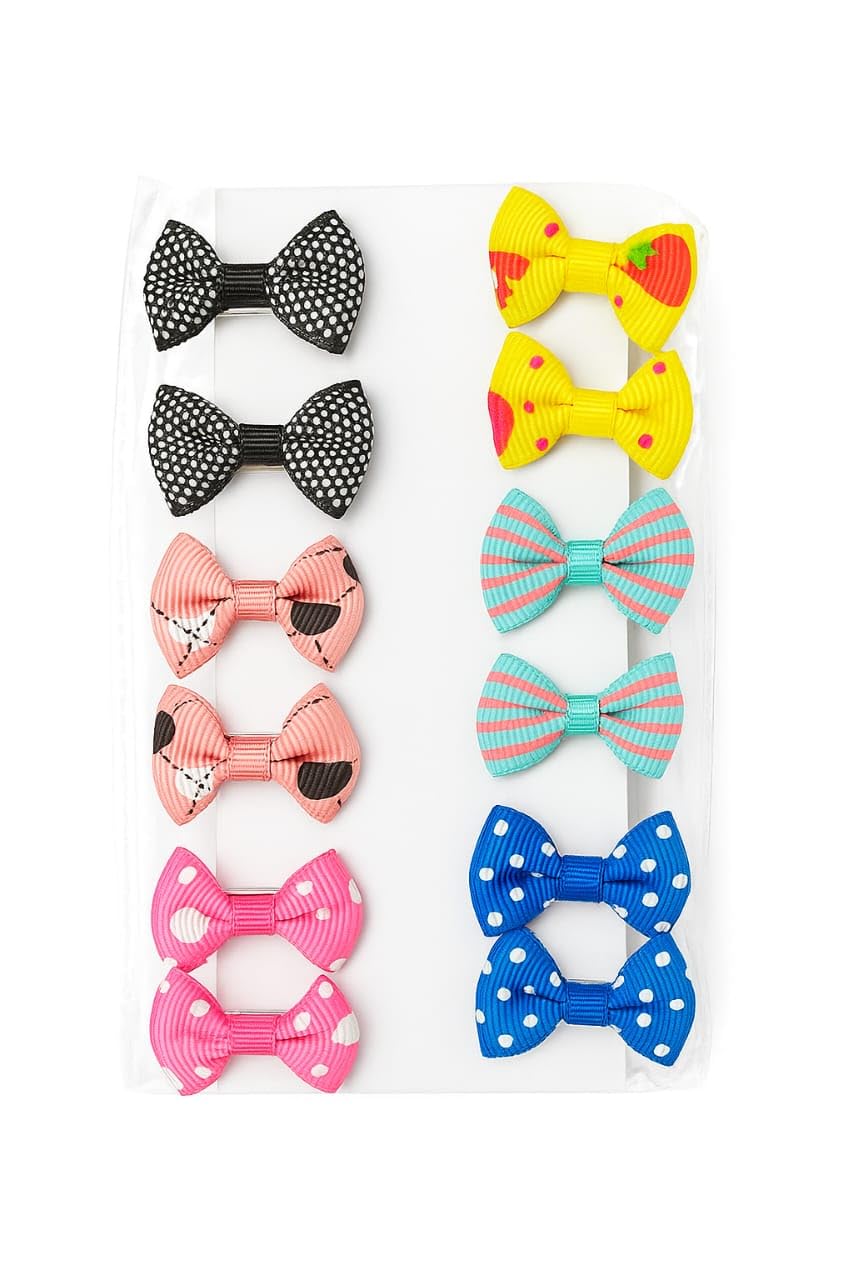 12pcs card  Kids Bow Hair Clips with Alligator Clip for kids and girls