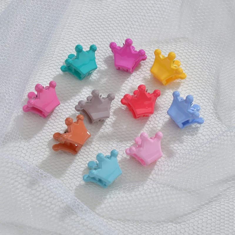 50pcs Crown shape Mini claw clips for kids