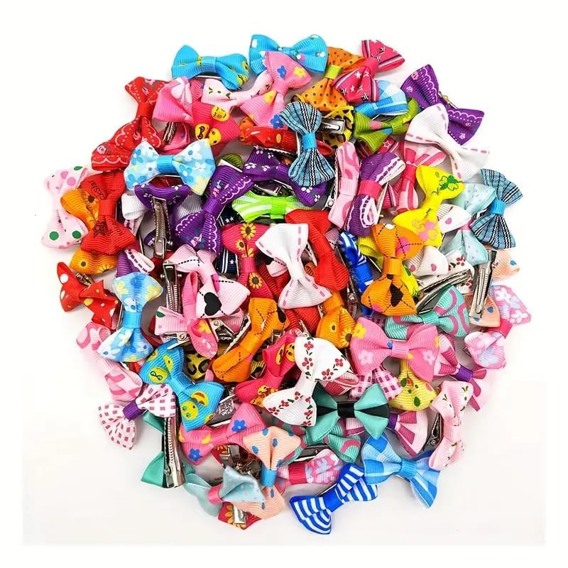 12pcs card  Kids Bow Hair Clips with Alligator Clip for kids and girls