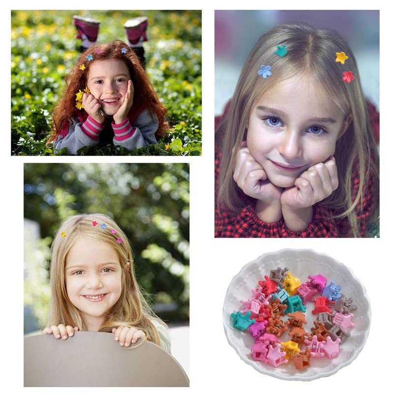 50pcs Crown shape Mini claw clips for kids