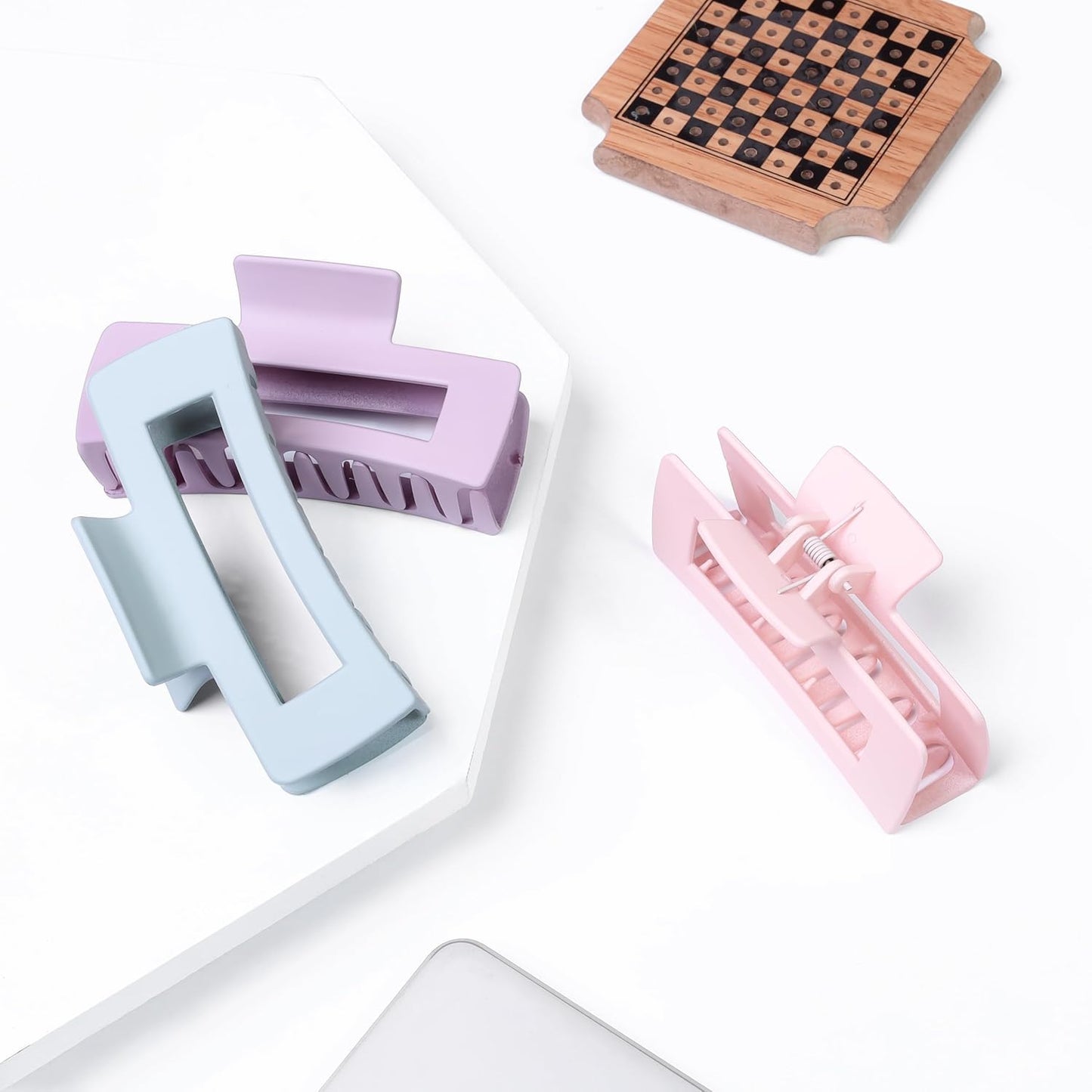 3 Pcs Large Matte Hair Claw Clips Long Jaw Clutches Hair Accessories for Women and Girls