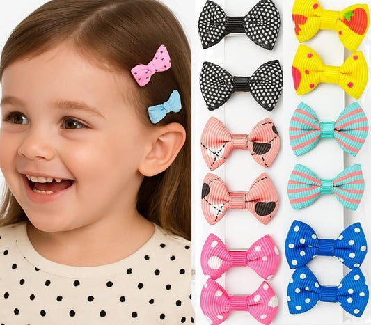 12pcs card  Kids Bow Hair Clips with Alligator Clip for kids and girls