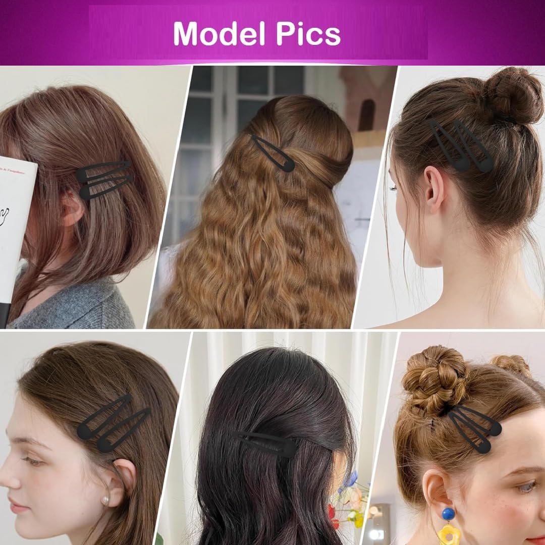 24pcs Glossy medium size tictac clips-6cm for ladies and women