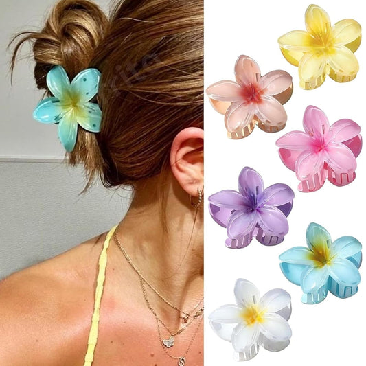 1pc Colorful Flower Hair Claw Clips for Women & Girls-medium size