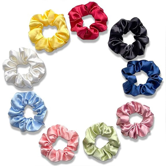 6Pcs Luxury Satin Scrunchies Set for Women, Girls
