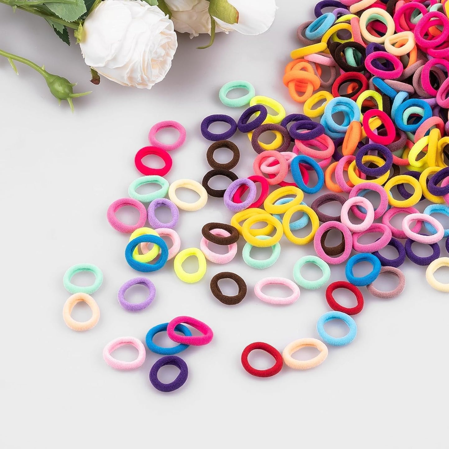 100 pcs cotton Baby Hair Ties for Girls and babies