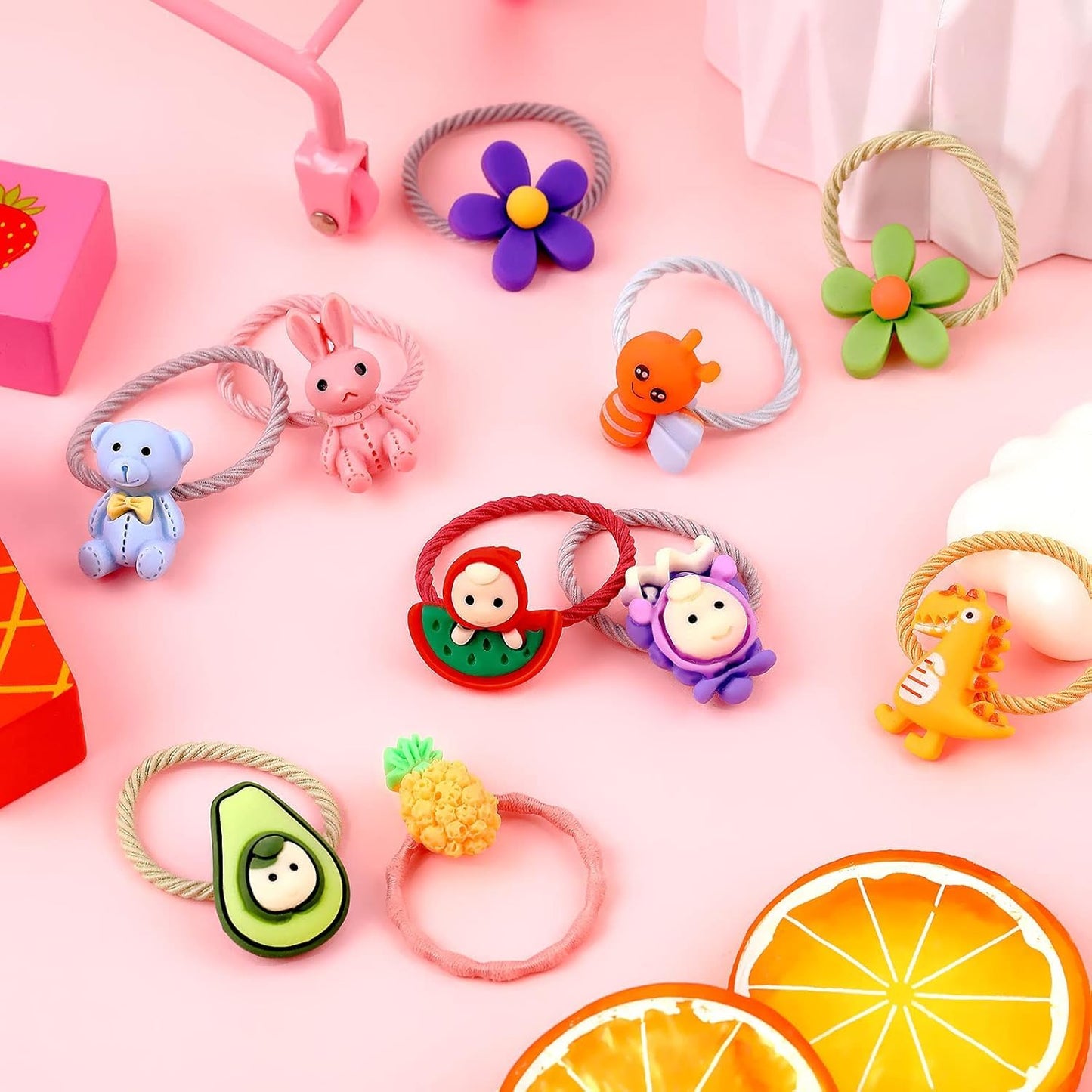 20pcs Cute Colorful Hair Ties for Babies and Girls