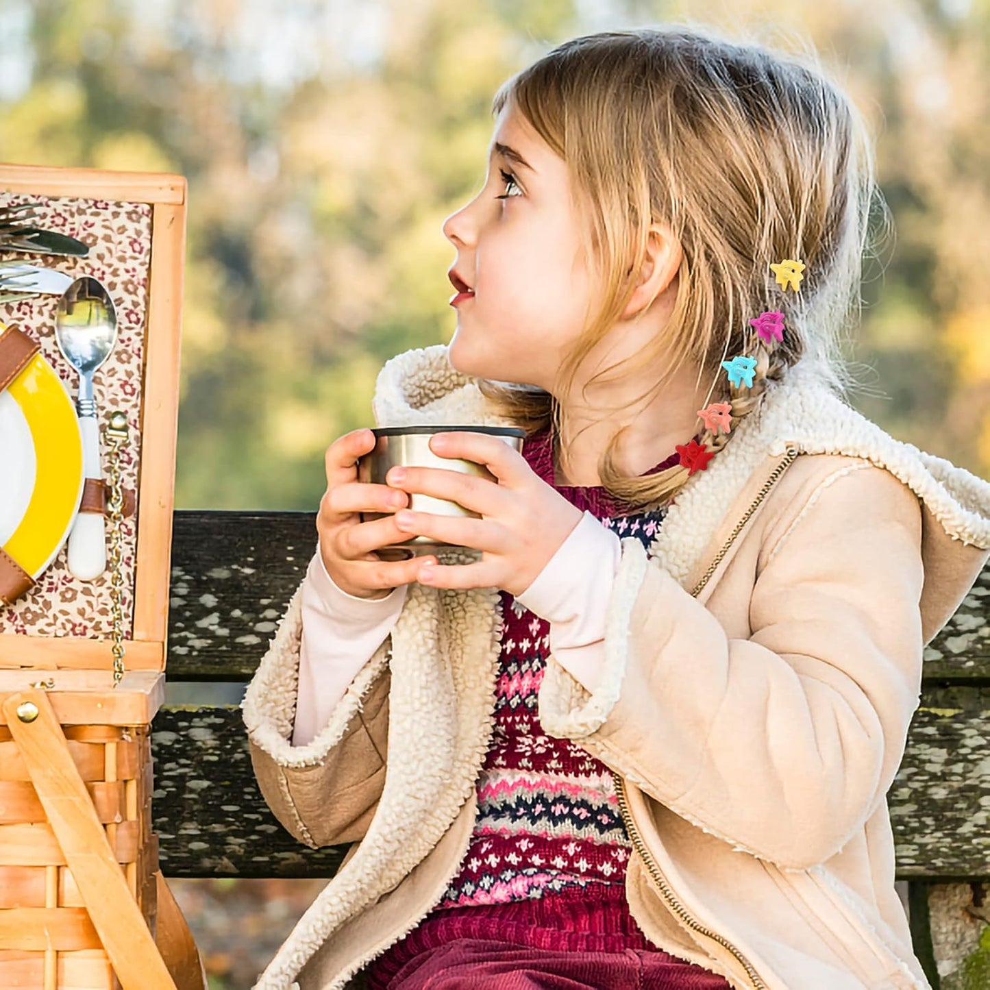 50 Pcs Colorful Mini  Star Hair Claw Clips for kids