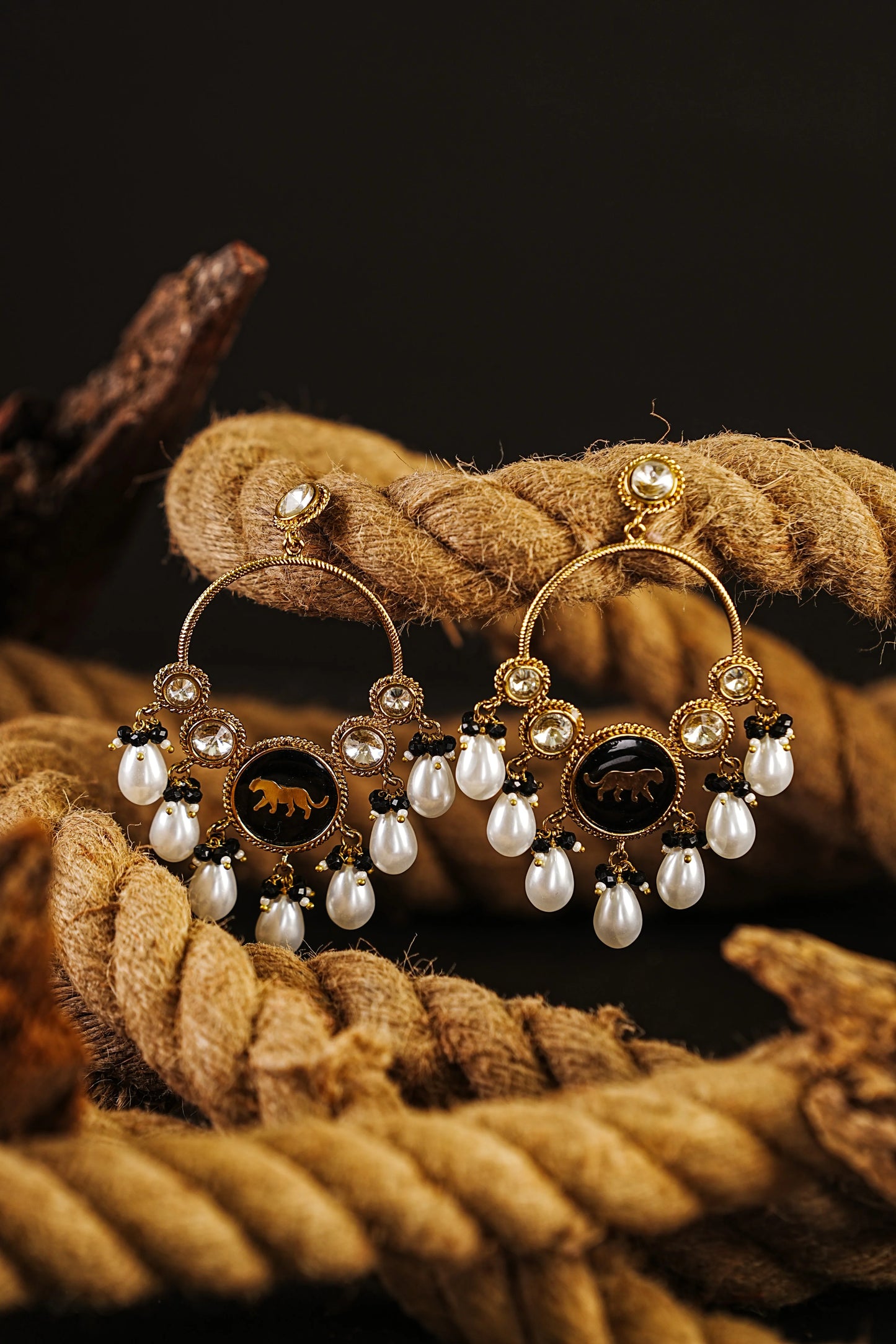 Majestic Panther Hoop Earrings