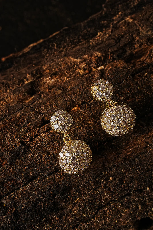 Double Sphere Drop Earrings