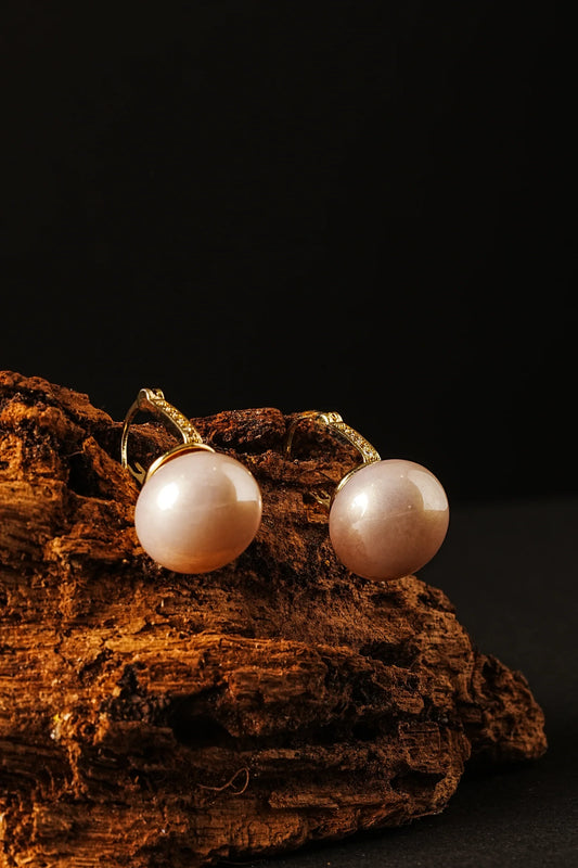 Golden Orb Drop Earrings